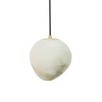 Living Sculpture Alabaster Brass Pendant Light