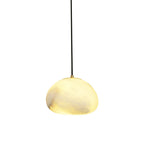 Living Sculpture Alabaster Brass Pendant Light