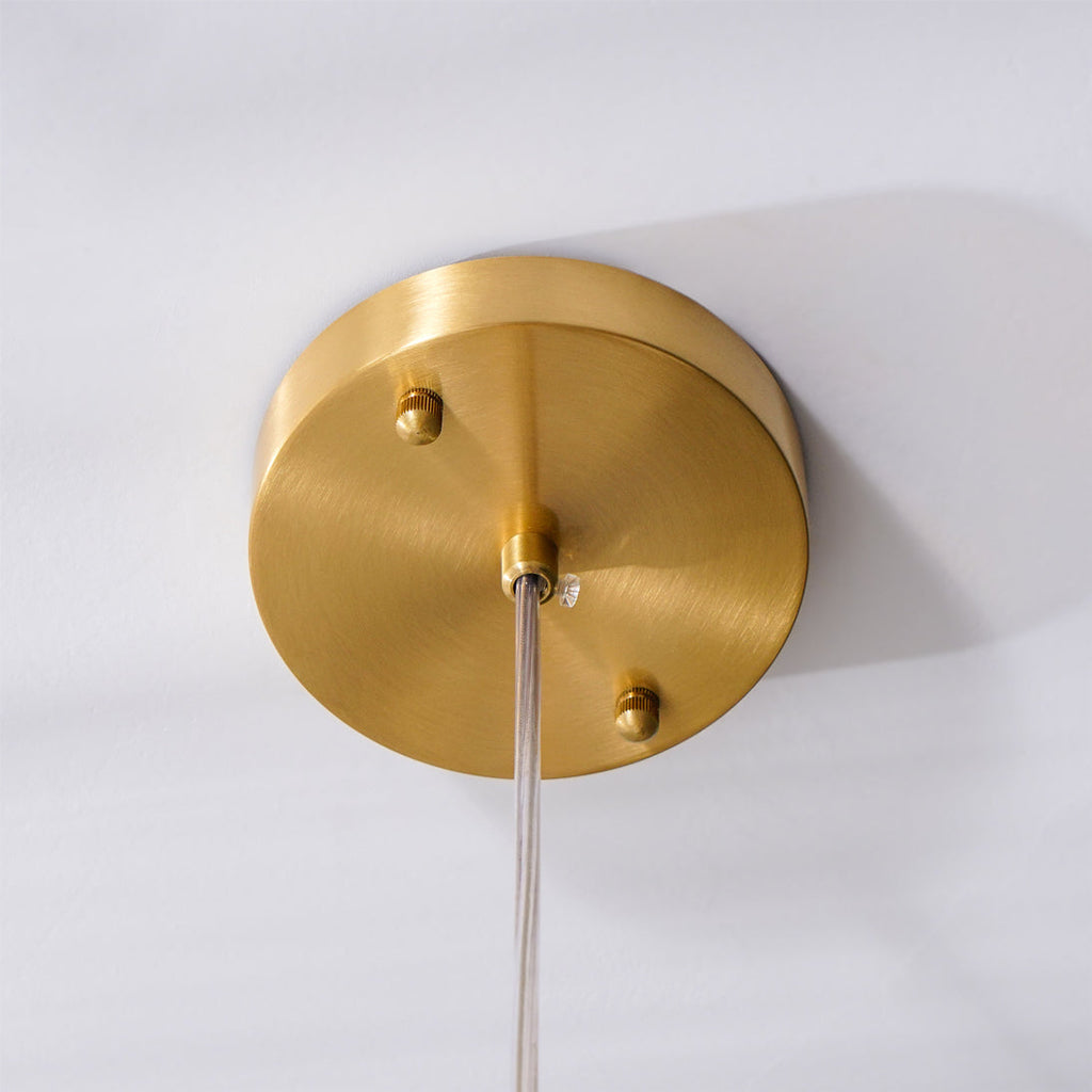 Living Sculpture Alabaster Brass Pendant Light