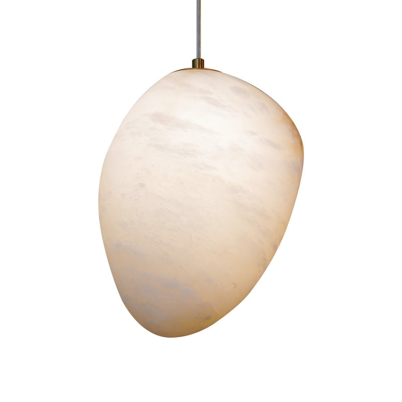 Living Sculpture Alabaster Brass Pendant Light