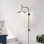 Ayumi Japandi Frosted Glass Minimalist Metal Wall Lamp