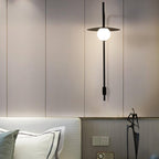 Ayumi Japandi Frosted Glass Minimalist Metal Wall Lamp