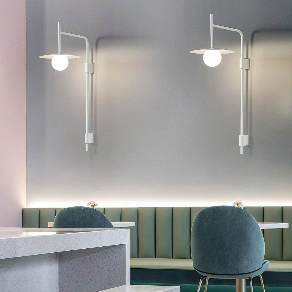 Ayumi Japandi Frosted Glass Minimalist Metal Wall Lamp