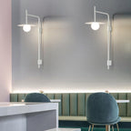 Ayumi Japandi Frosted Glass Minimalist Metal Wall Lamp