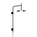 Ayumi Japandi Frosted Glass Minimalist Metal Wall Lamp