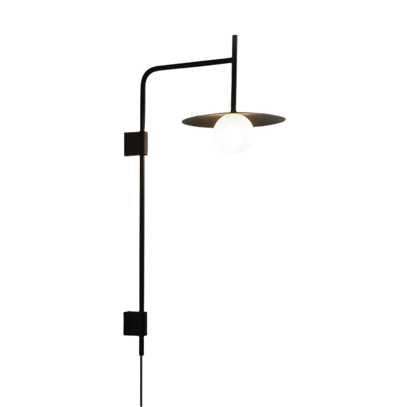Ayumi Japandi Frosted Glass Minimalist Metal Wall Lamp