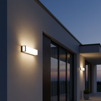 Modern Minimalist Rectangular Acrylic Sensor Solar IP65 Waterproof Outdoor Wall Light