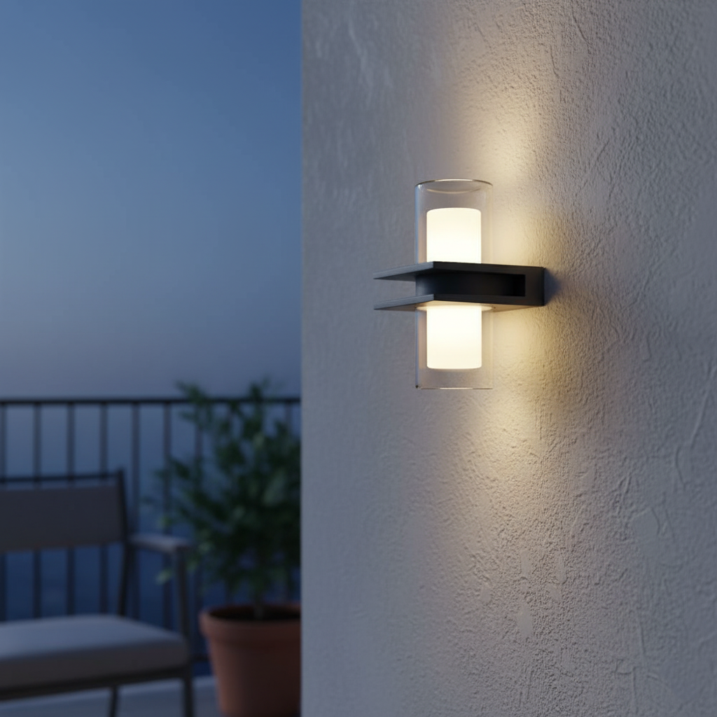 Modern Cylindrical Dual Head IP65 Waterproof Outdoor Light