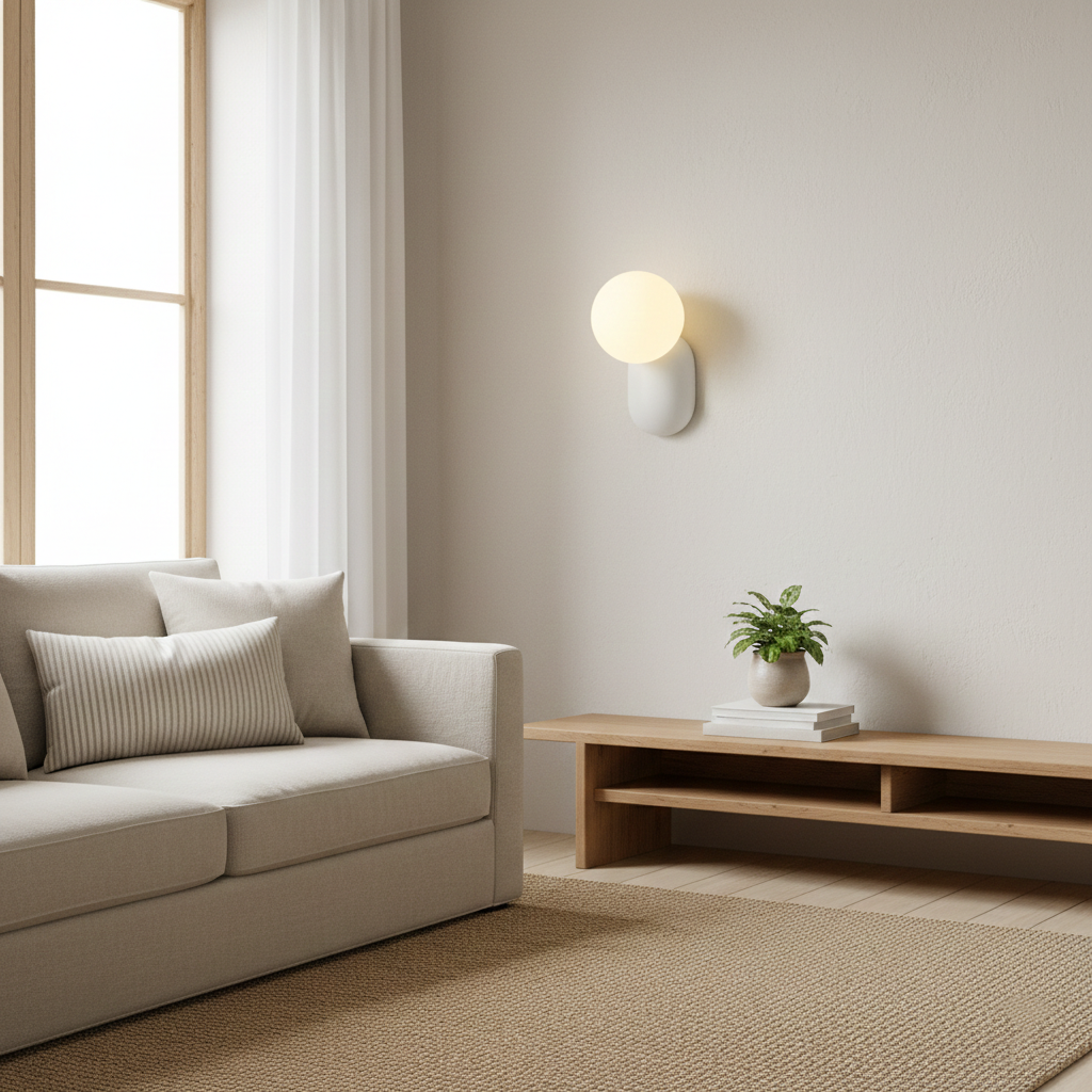 Luma Nordic Glass Orb Wall Light