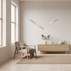 Arco Modern Linear Glass Cone Pendant Light