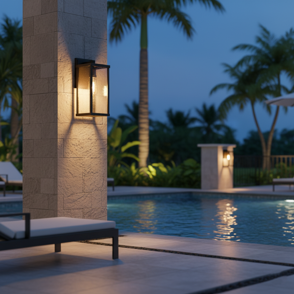 Retro Radenko Glass Outdoor Wall Light