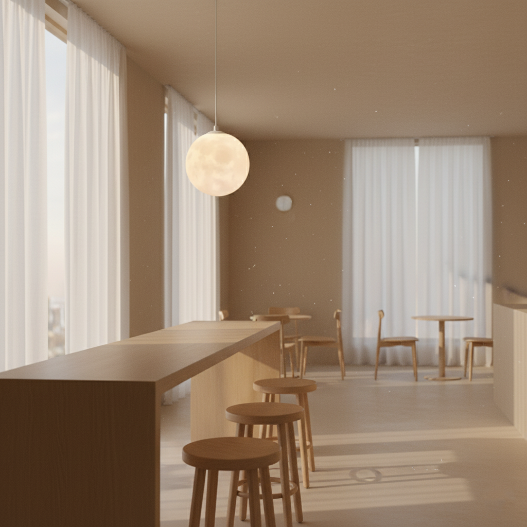 Lunar Glow Modern Glass Pendant Light