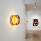 Nordic Luminous Dimple Glass Modern Wall Light