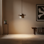 Japanese Style Vintage Travertine Pendant Light