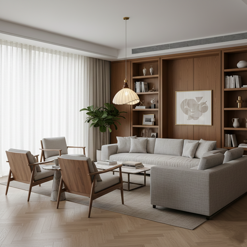 Eleonora Minimalist Silk Pendant Light