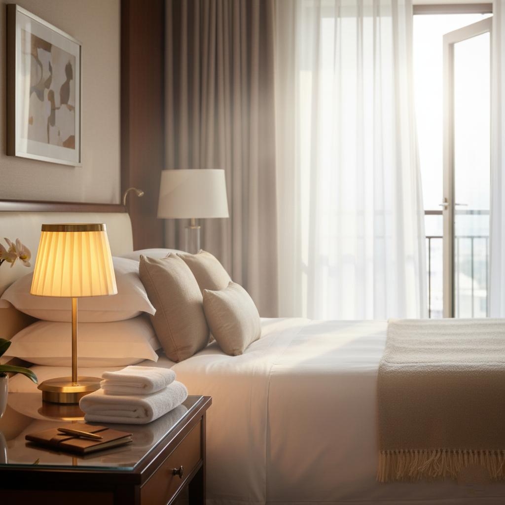 Classic Wireless Elegance Fabric Table Lamp