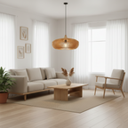 The Halo of Zen Japandi Wood Pendant Light