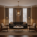 Lowie Retro Brass Glass Pendant Light