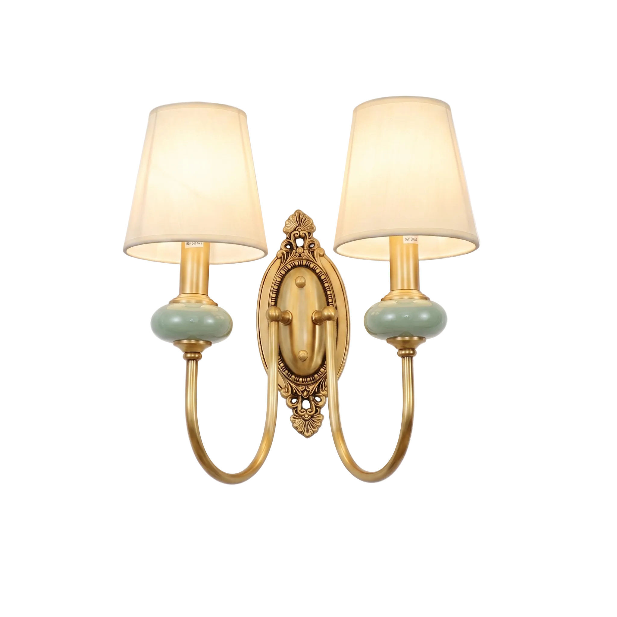 Elara Vintage Ceramic Fabric Wall Light