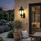 Velar Retro Frosted Glass Outdoor Wall Light