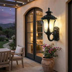 Velar Retro Frosted Glass Outdoor Wall Light