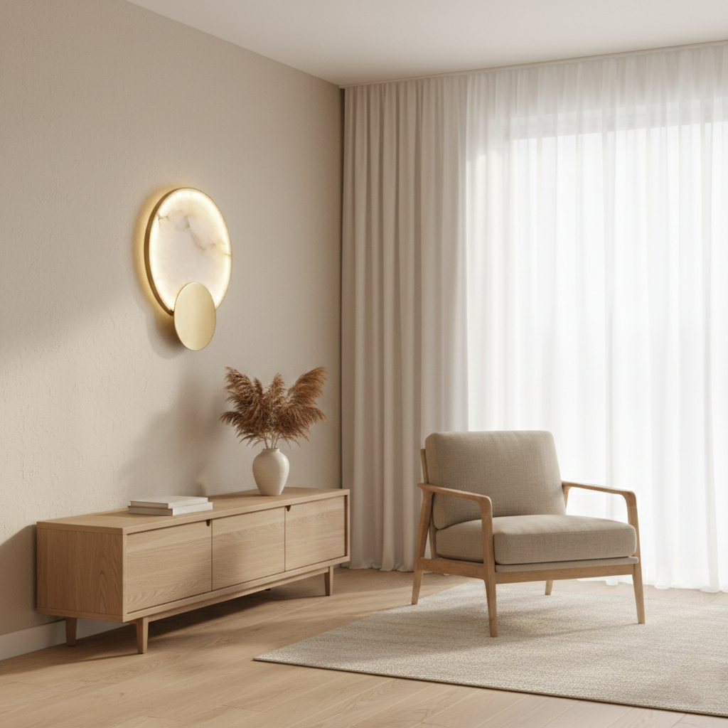 Terra Svet Modern Alabaster Wall Light