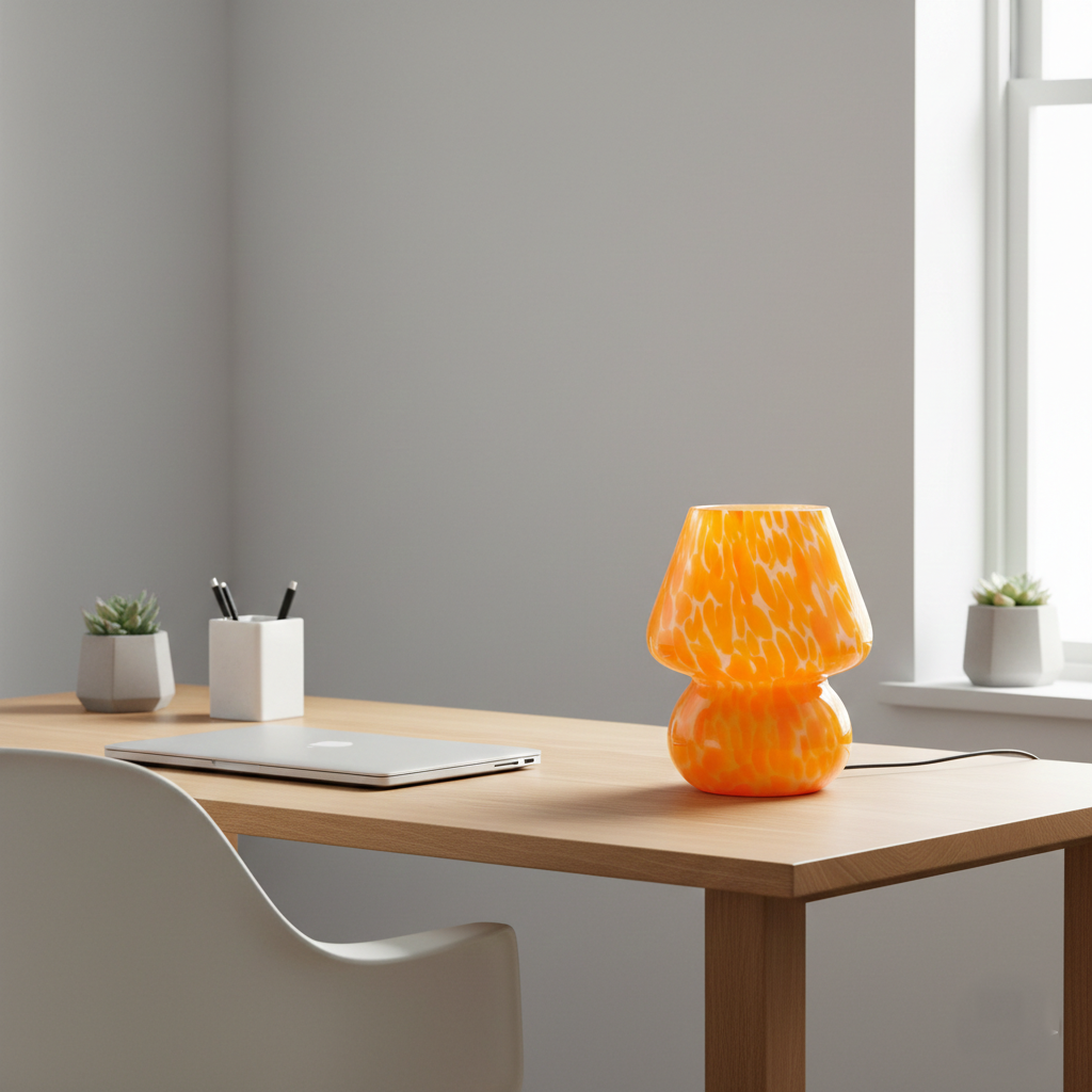 Miro Colorful Mushroom Glass Table Lamp