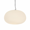 Nordic Modern Ribbed Opal White Globe Glass Pendant Light