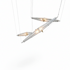 Arco Modern Linear Glass Cone Pendant Light