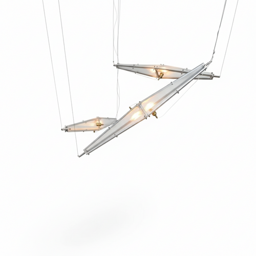 Arco Modern Linear Glass Cone Pendant Light