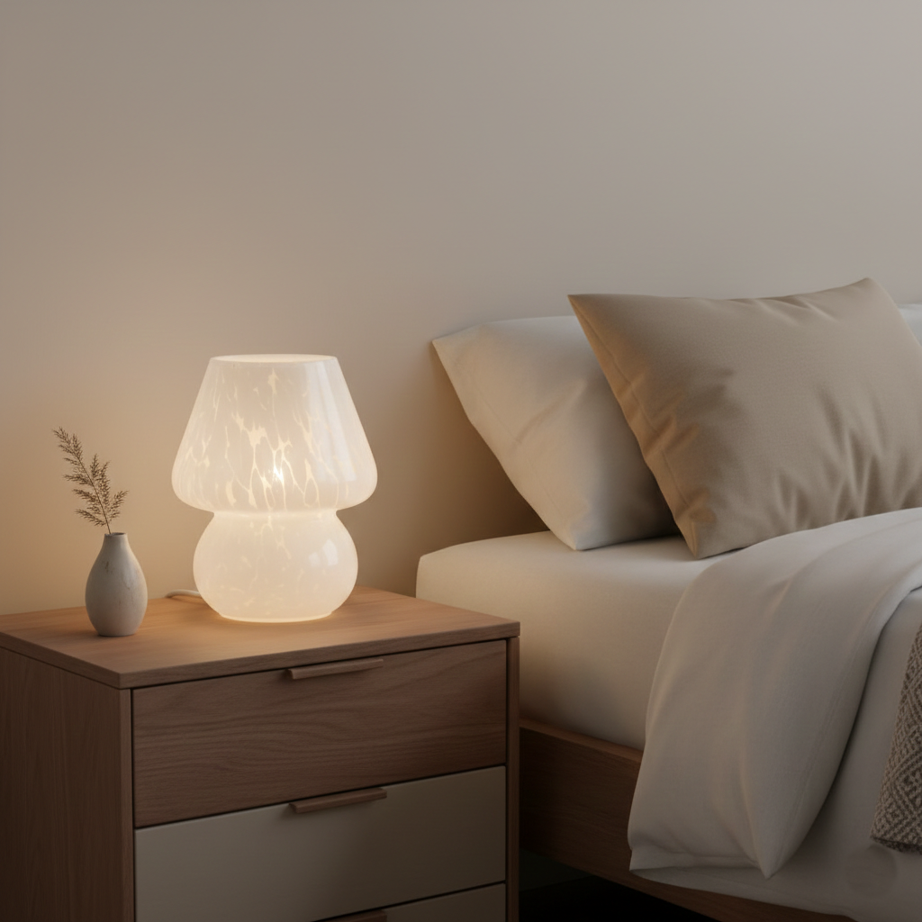 Miro Colorful Mushroom Glass Table Lamp