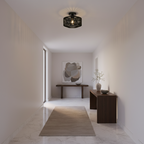 Woven Lantern Boho Radiance Rattan Ceiling Light