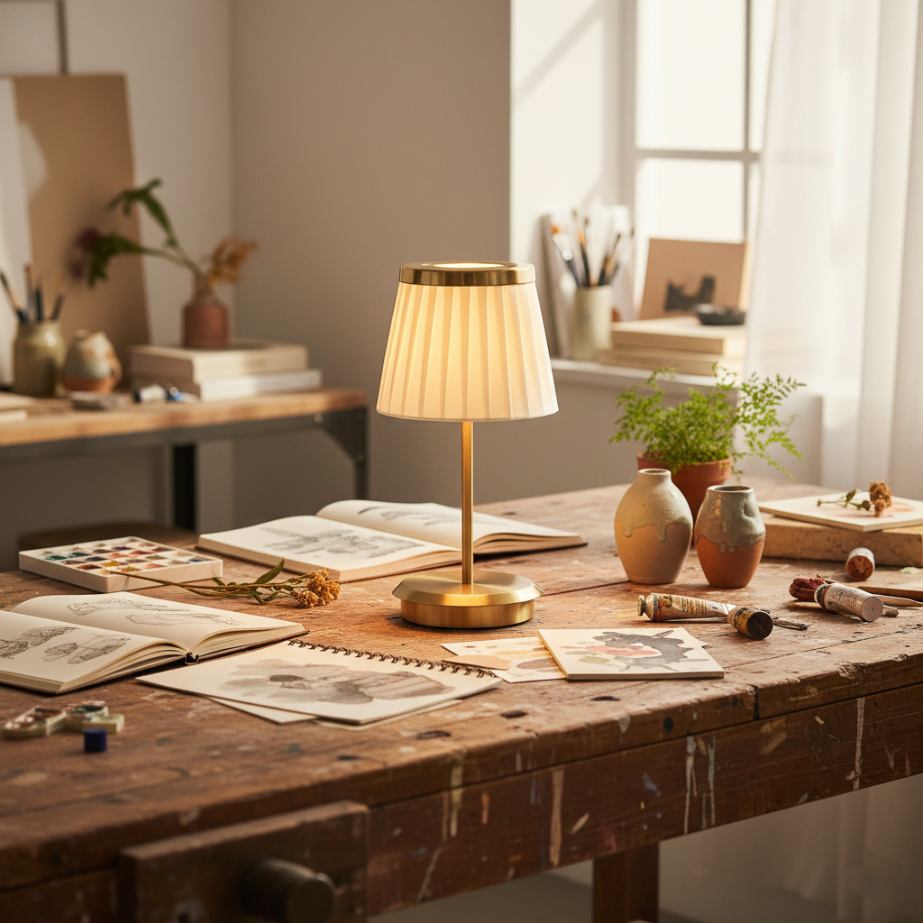 Classic Wireless Elegance Fabric Table Lamp