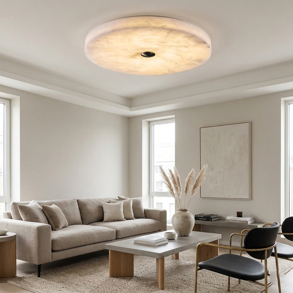 Aurelia Alabaster Marble LED Ceiling Light