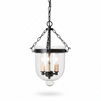Lowie Retro Brass Glass Pendant Light