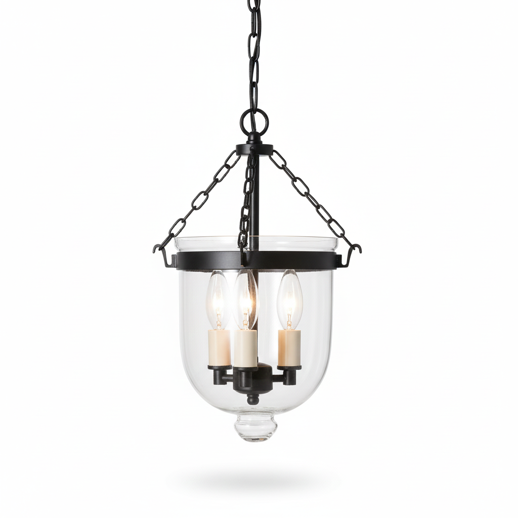 Lowie Retro Brass Glass Pendant Light
