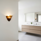 Skirt Series Retro Colored Glass Skirt Shell Wall Light