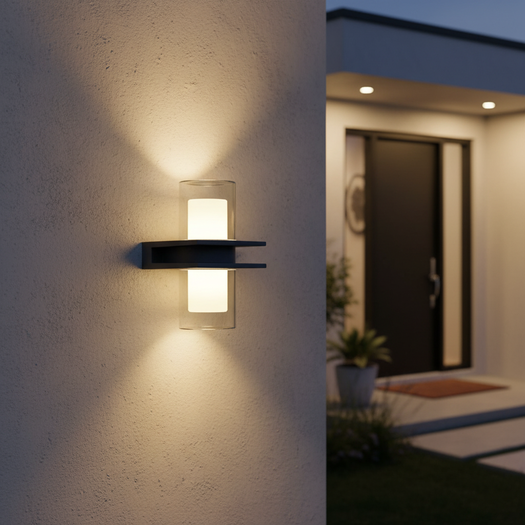 Modern Cylindrical Dual Head IP65 Waterproof Outdoor Light