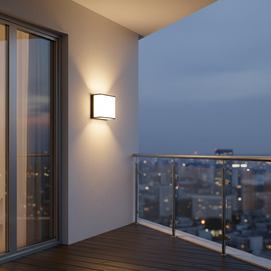 Modern Minimalist Rectangular Acrylic Sensor Solar IP65 Waterproof Outdoor Wall Light