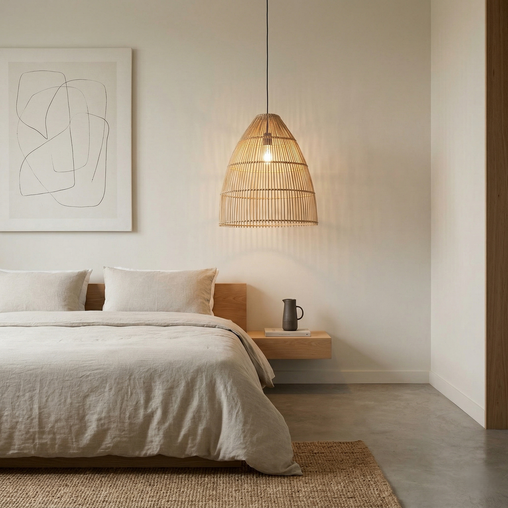Runa Boho Rattan Pendant Light