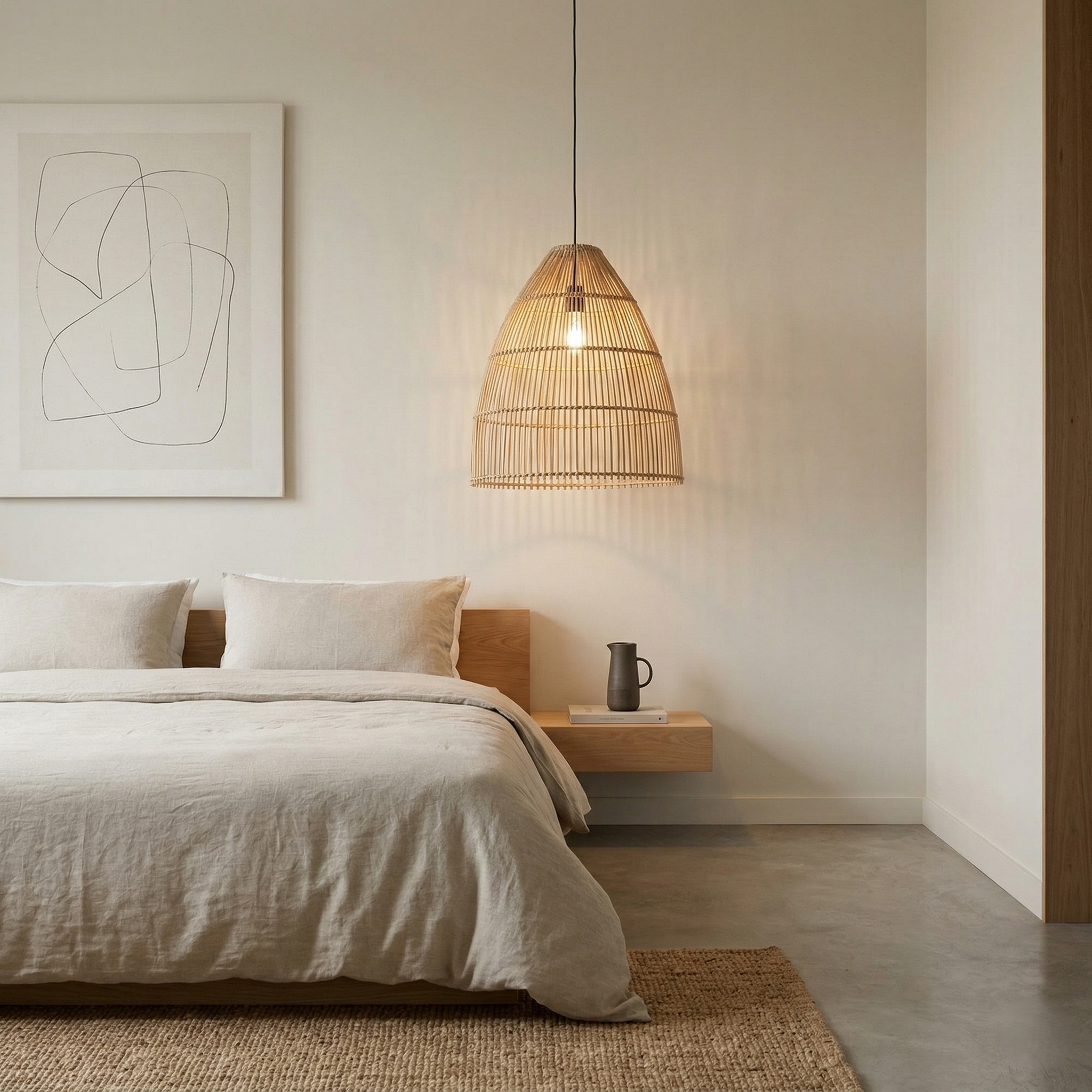Runa Boho Rattan Pendant Light