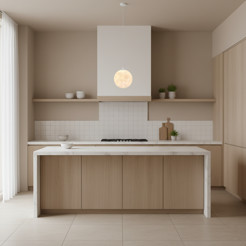 Lunar Glow Modern Glass Pendant Light