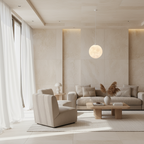Lunar Glow Modern Glass Pendant Light