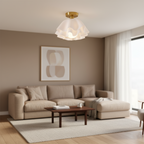 Lustra Pleated Retro Brass Acrylic Ceiling Light