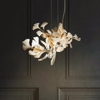 Vital Bloom Ceramic Leaf Modern Chandelier