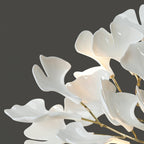 The Whispering Gingko Japandi Iron Ceramic Ceiling Light
