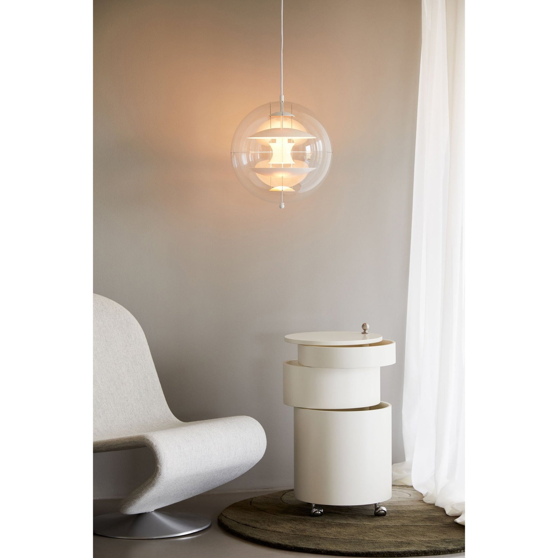 Luminous Sphere Modern Metal Acrylic Pendant Light