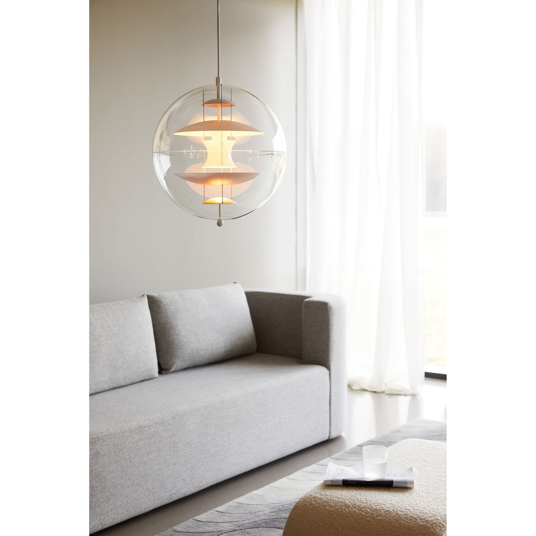Luminous Sphere Modern Metal Acrylic Pendant Light