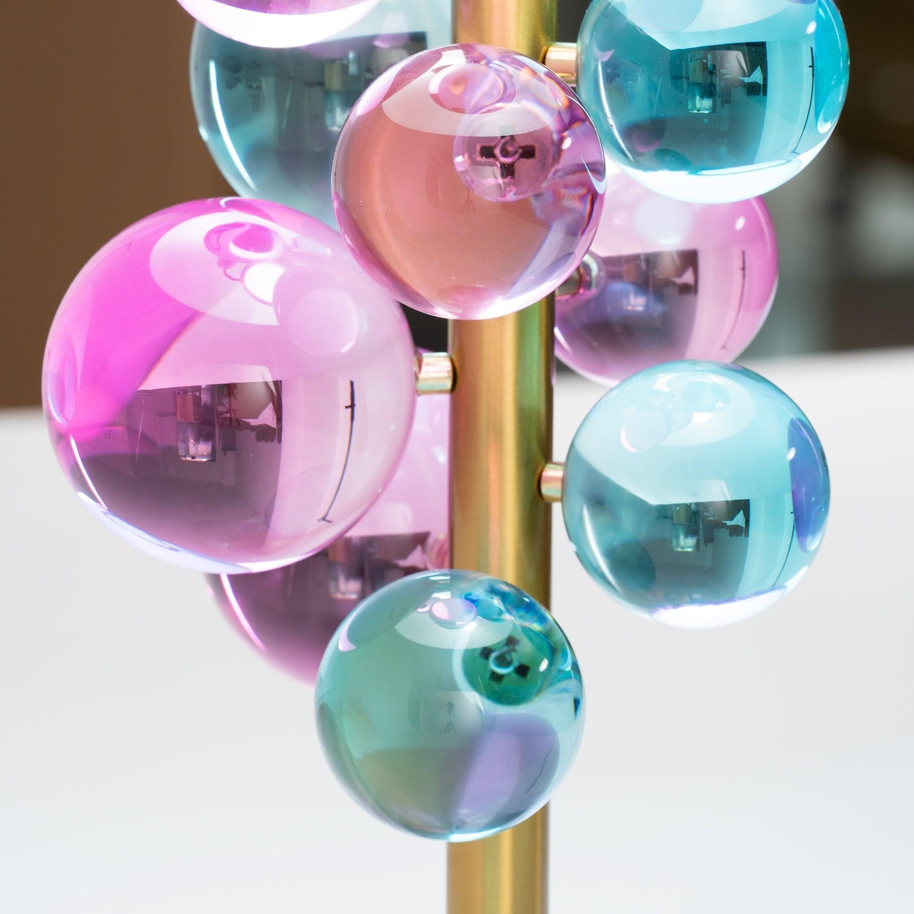 The Globe Radiance Retro Marble Glass Table Lamp
