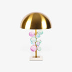 The Globe Radiance Retro Marble Glass Table Lamp